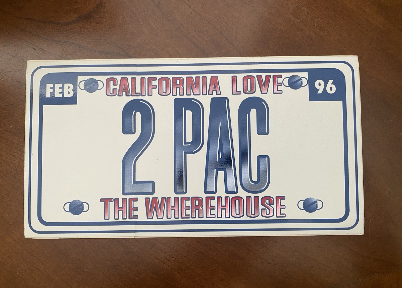 Vintage 1996 2PAC The Wherehouse Music Sticker Decal