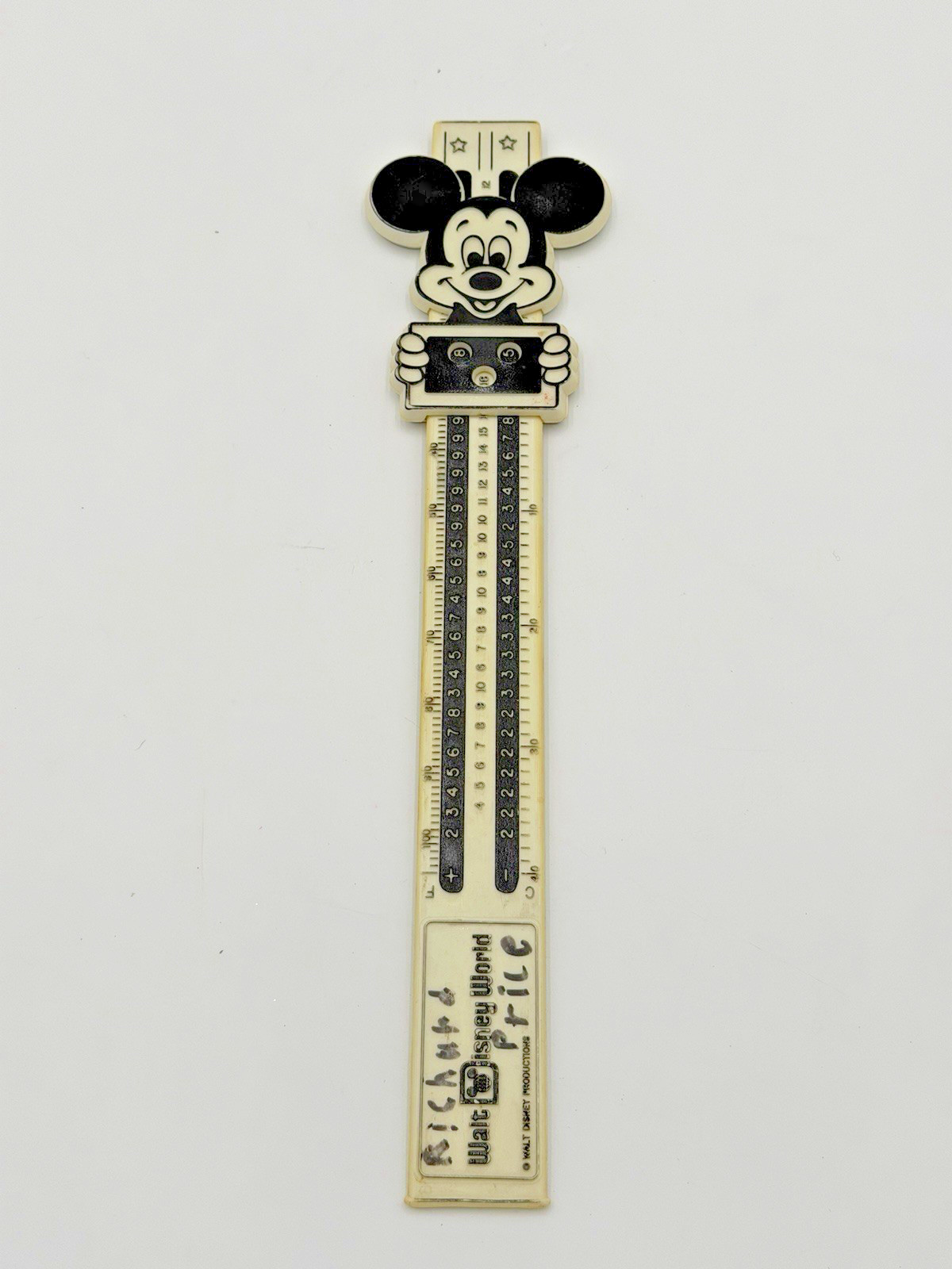 VINTAGE WALT DISNEY DISNEYLAND MICKEY MOUSE SLIDE CONVERSION RULER