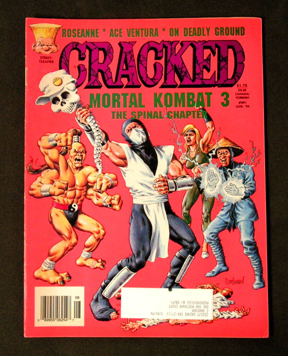 Vintage Aug. \'94 Cracked Comic Magazine #291 Uncut Michael Jordan Paper Doll