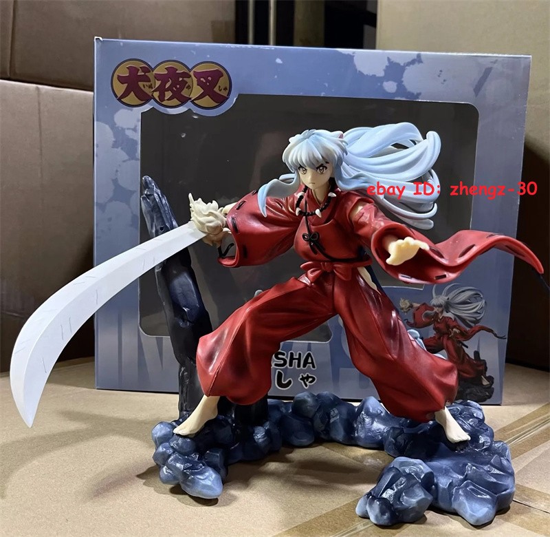 HM Inuyasha Fight Model Anime Inuyasha Figure PVC Statue GK Model Toy W/Box Gift