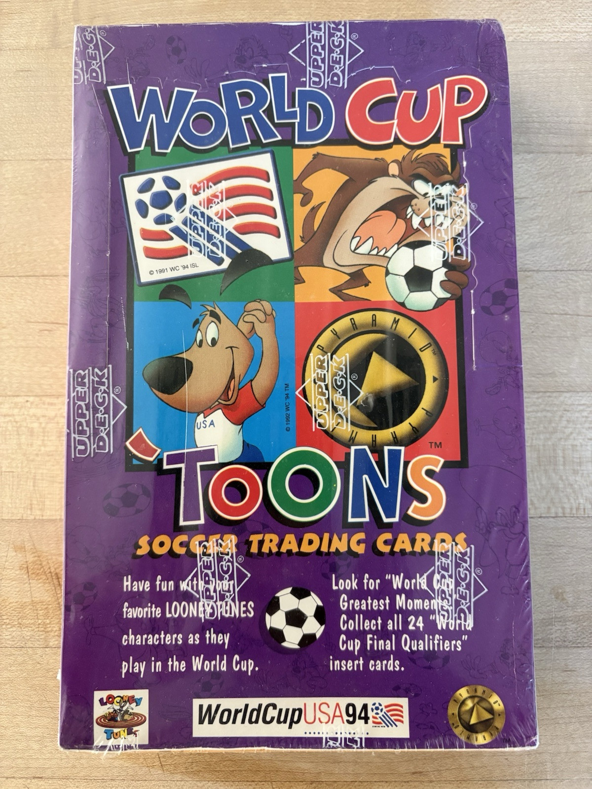1994 Upper Deck World Cup Toons Trading Cards Factory Sealed Box - Scarce