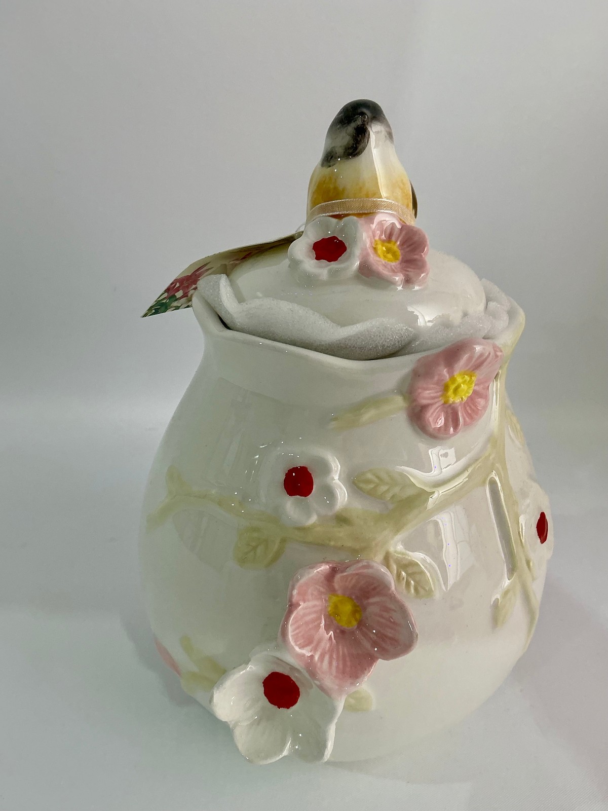 CornerRuby Botanical Collection – Robin Bird Ceramic Serveware – Each Piece Sold