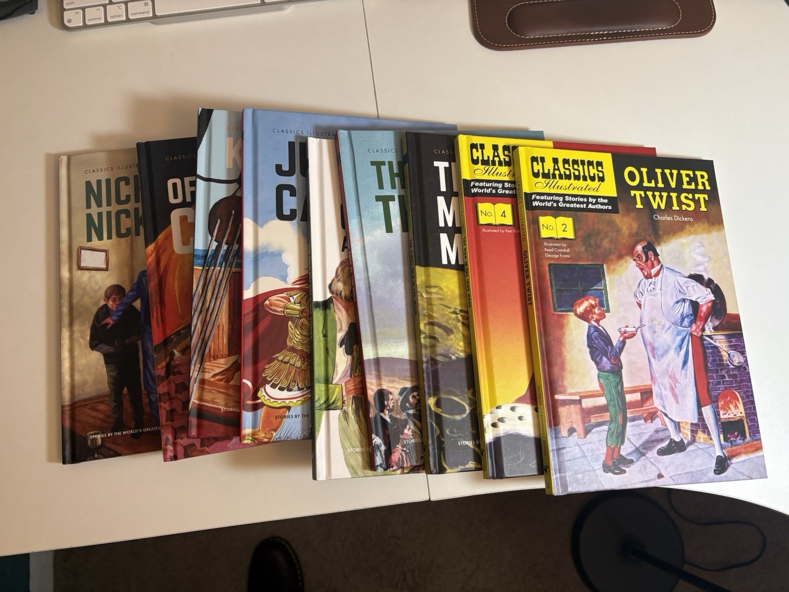 Classics Illustrated Lot of 9 Hardcover Graphic Novels CCS Books Wells Verne Poe