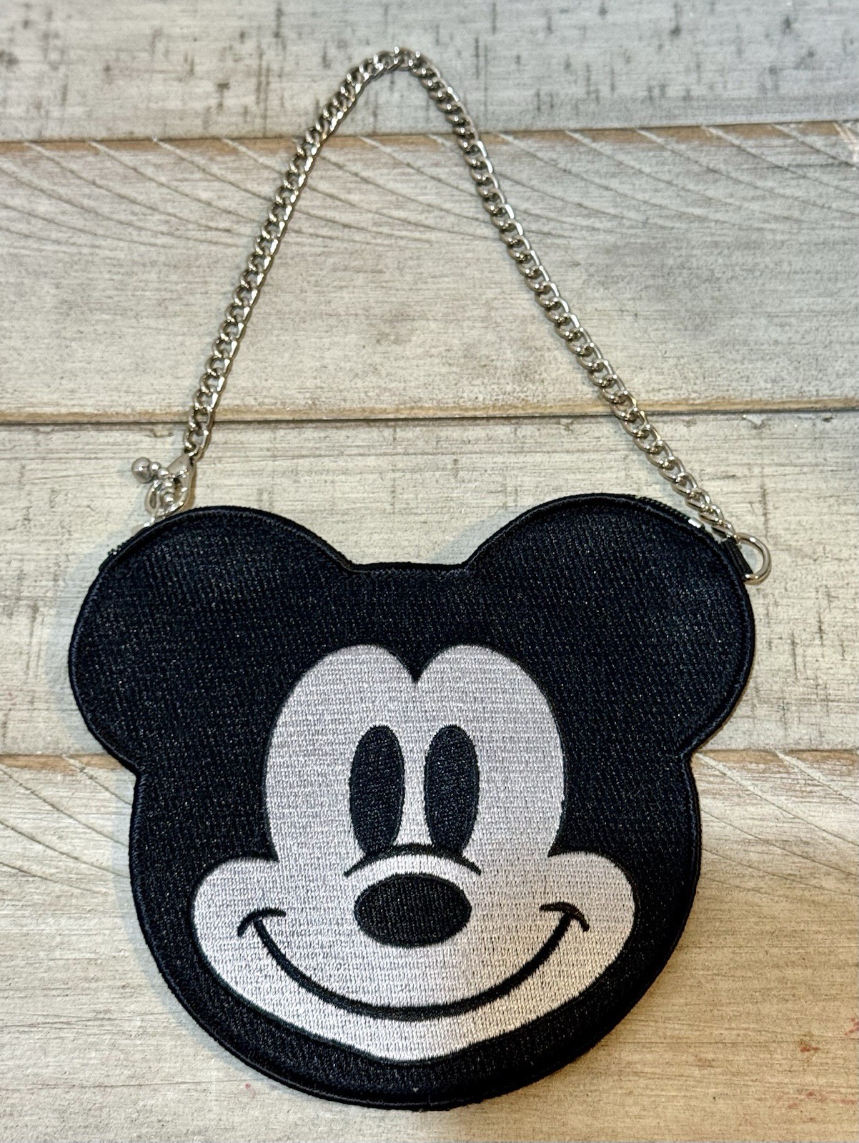 Disney Harveys Seatbelt Bag Spooky Mickey Coin Purse Chain Wristlet