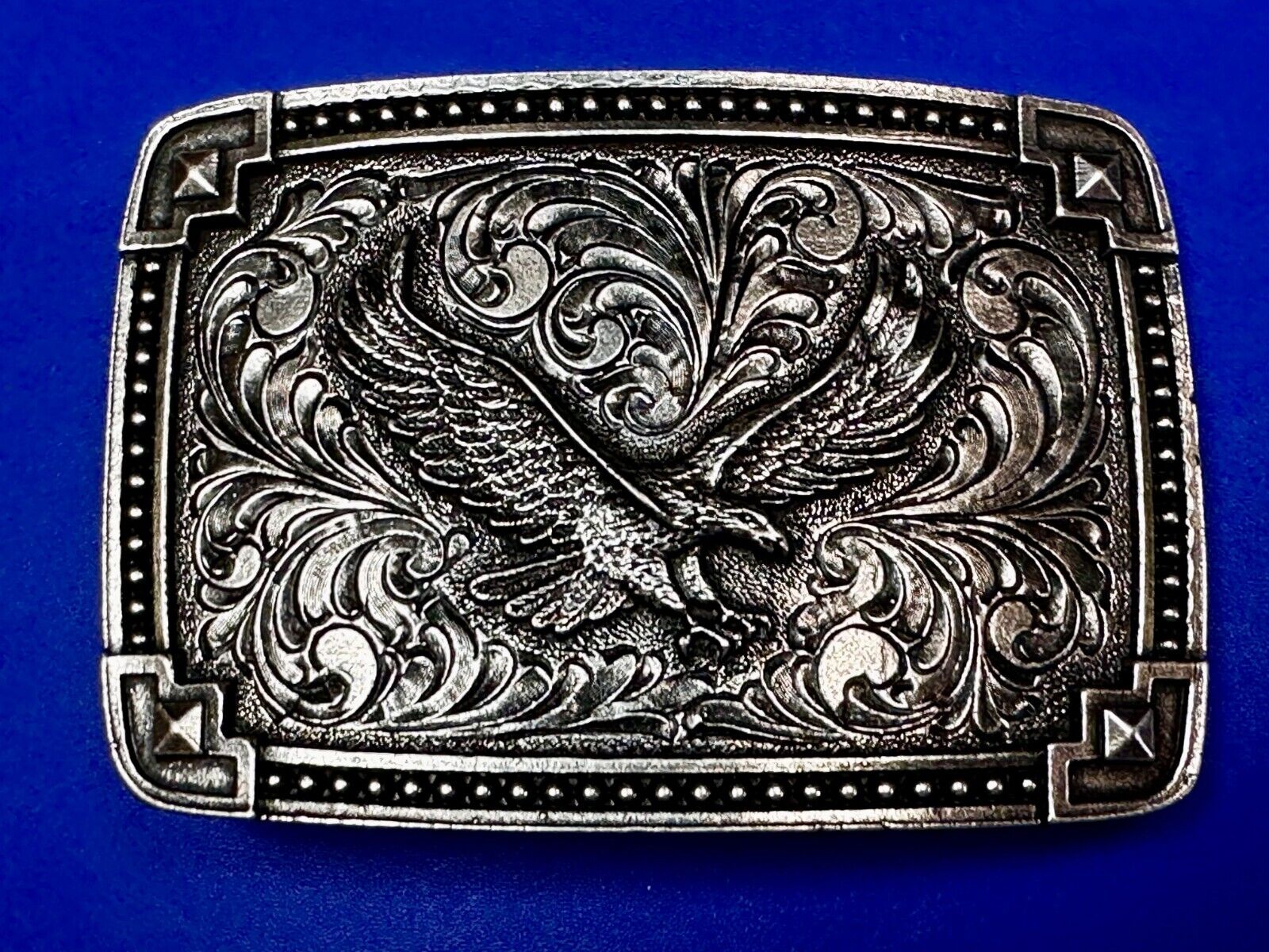 Large Montana Silversmiths Patriotic Majestic American Eagle Belt Buckle