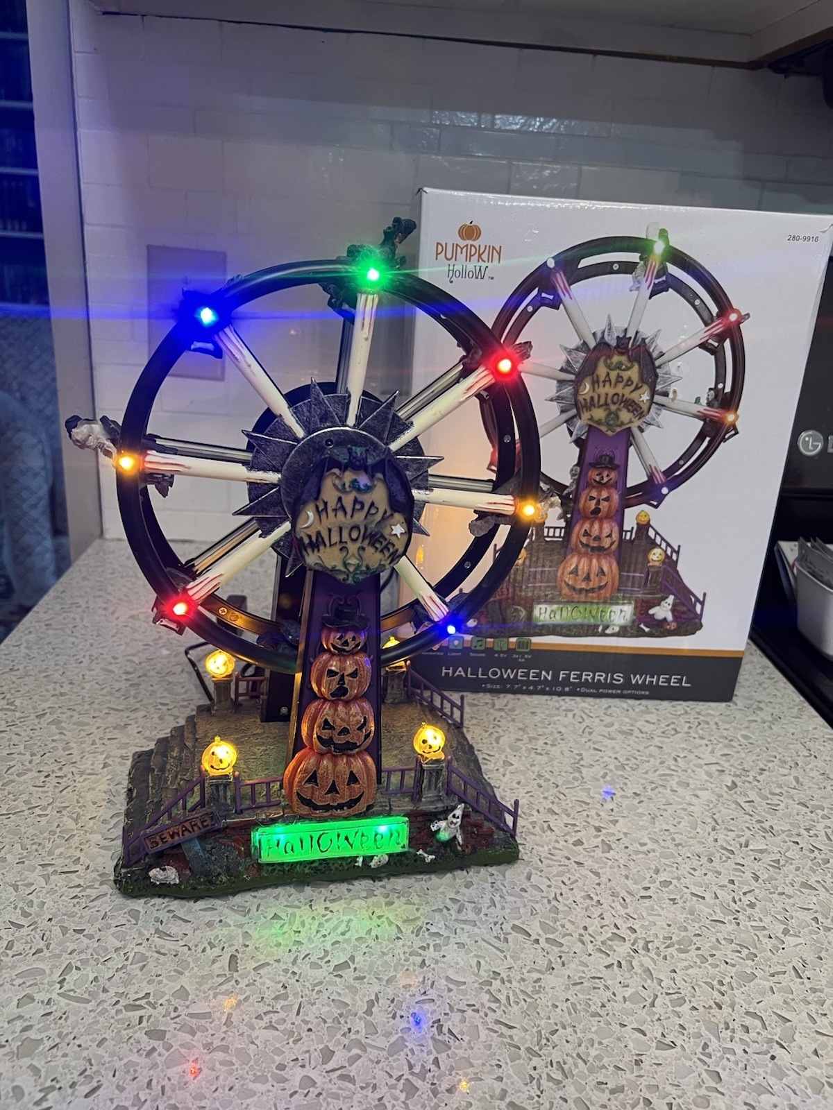 Pumpkin Hollow Halloween Carnival Ferris Wheel 280-9916 Tested