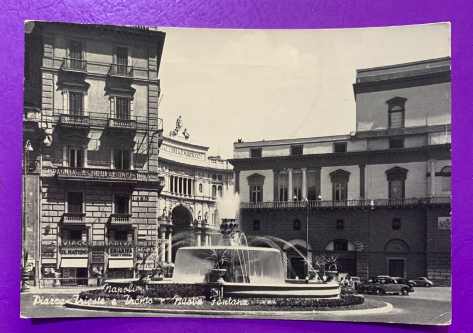 NAPLES PIAZZA TRIESTE E TRENTO, NEW FOUNTAIN, 1950s, Campania -65740