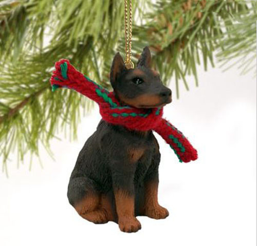 DOBERMAN PINSCHER (BROWN RED) DOG CHRISTMAS ORNAMENT HOLIDAY Figurine gift DOBERMAN PINSCHER (BROWN RED) DOG CHRISTMAS ORNAMENT HOLIDAY Figurine gift