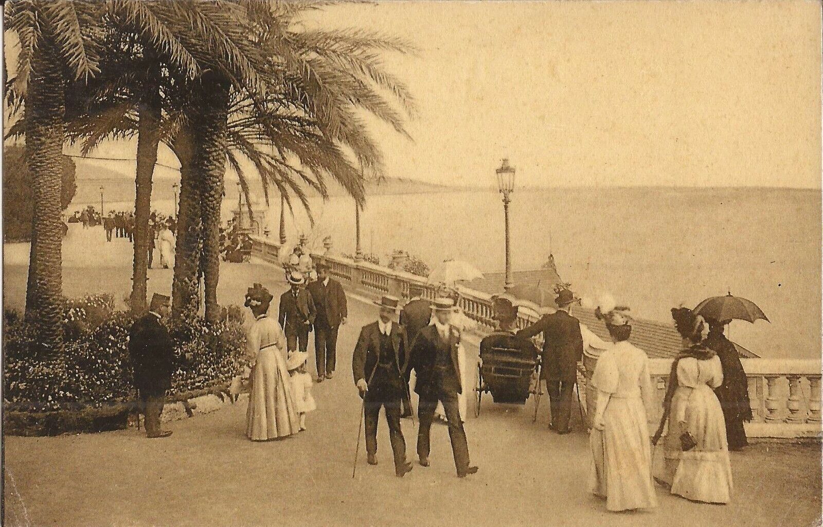 Monte Carlo, MONACO  - New Terraces - 1908 - long dresses, rolling chair