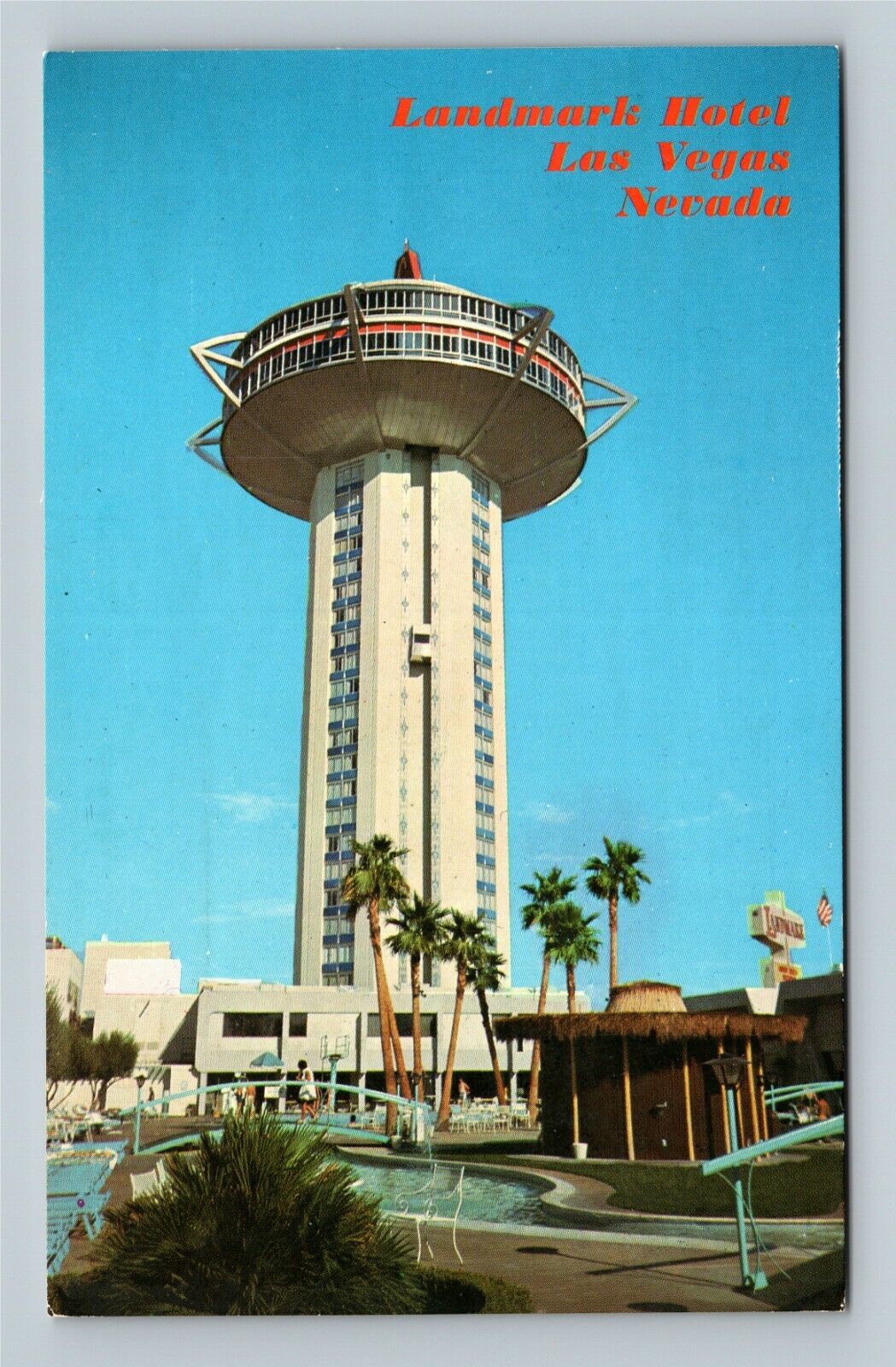 Las Vegas, Landmark Hotel Casino, Tower, 1995 Demolished Vintage Nevada Postcard