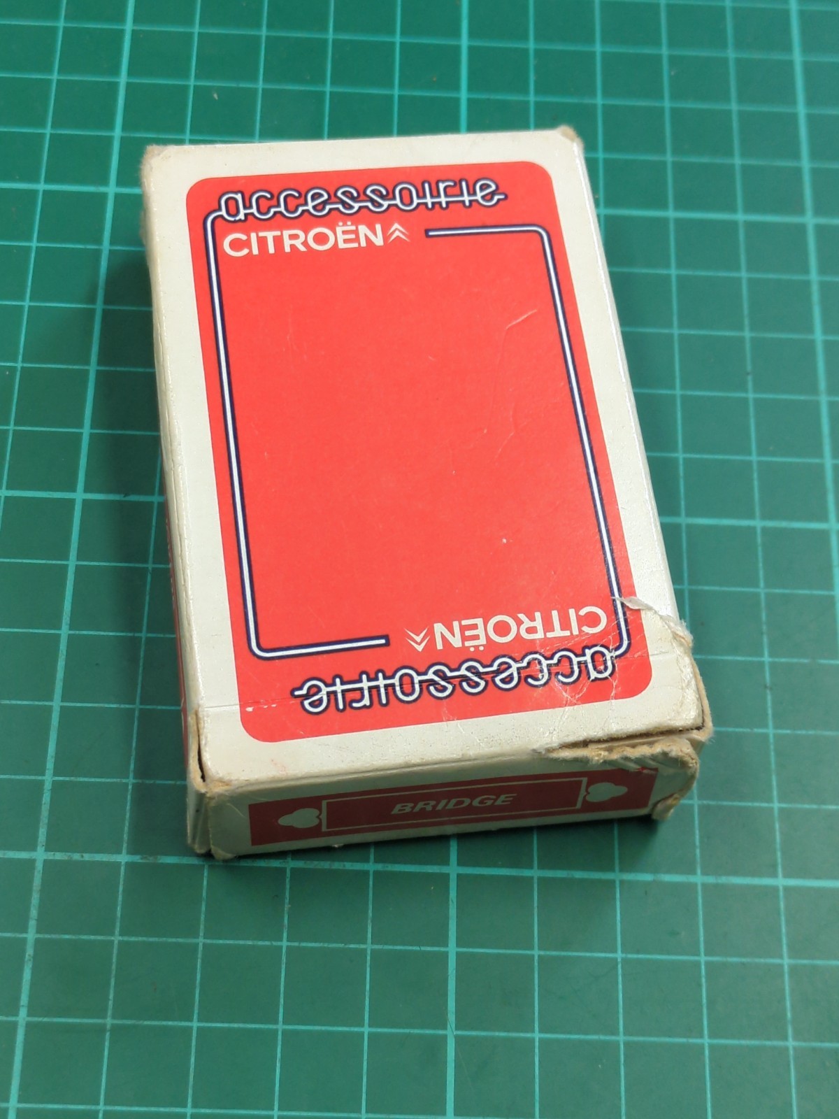 Vintage French 80s/90s Citroen Accessories, Bridge Playing Cards