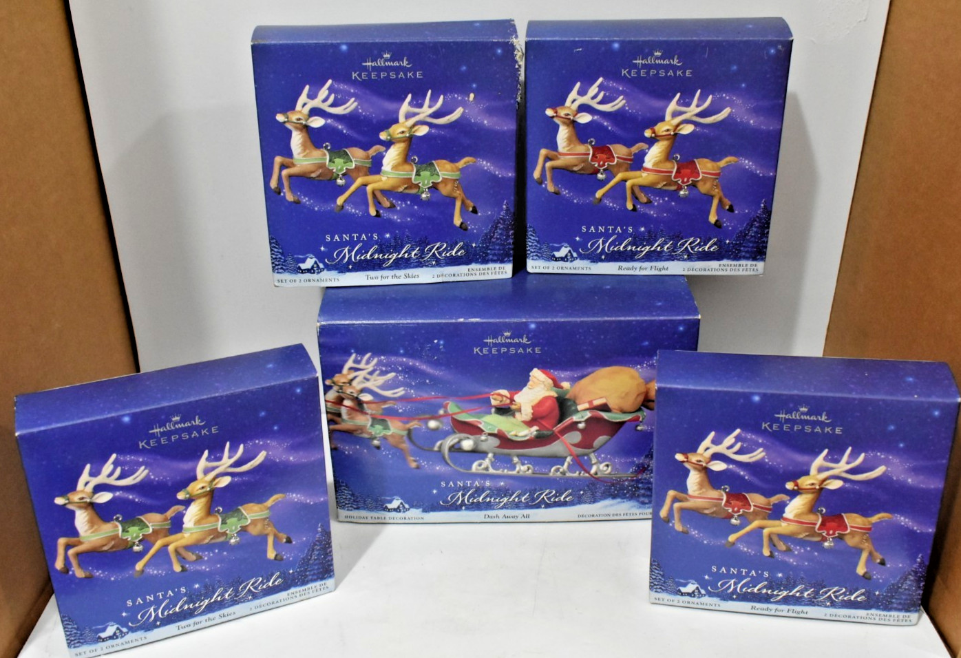 Hallmark Keepsake SANTA\'S MIDNIGHT RIDE DASH AWAY ALL Complete Set 2005 Hallmark Keepsake SANTA\'S MIDNIGHT RIDE DASH AWAY ALL Complete Set 2005