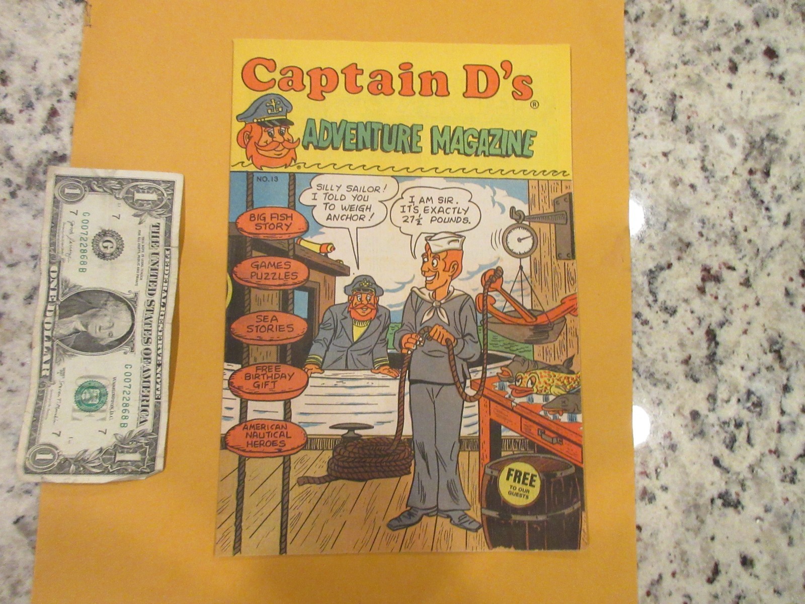1986 Captain D\'s Restaurant Adventure Magazine - RB3324