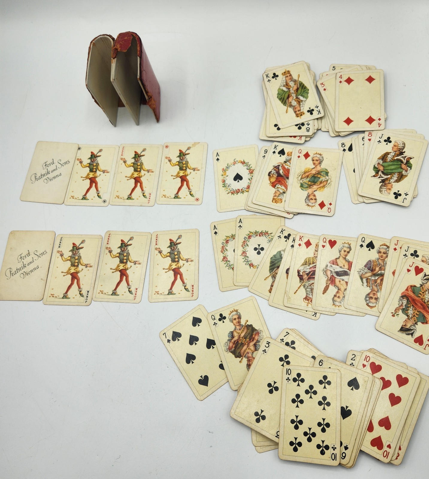 2 Vintage Piatnik Vienna miniature mini playing cards Decks READ 2 Vintage Piatnik Vienna miniature mini playing cards Decks READ