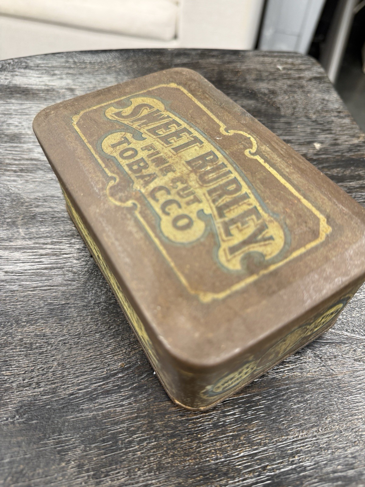 Antique Sweet Burley Fine Cut Tobacco Tin Standard of the World 25¢
