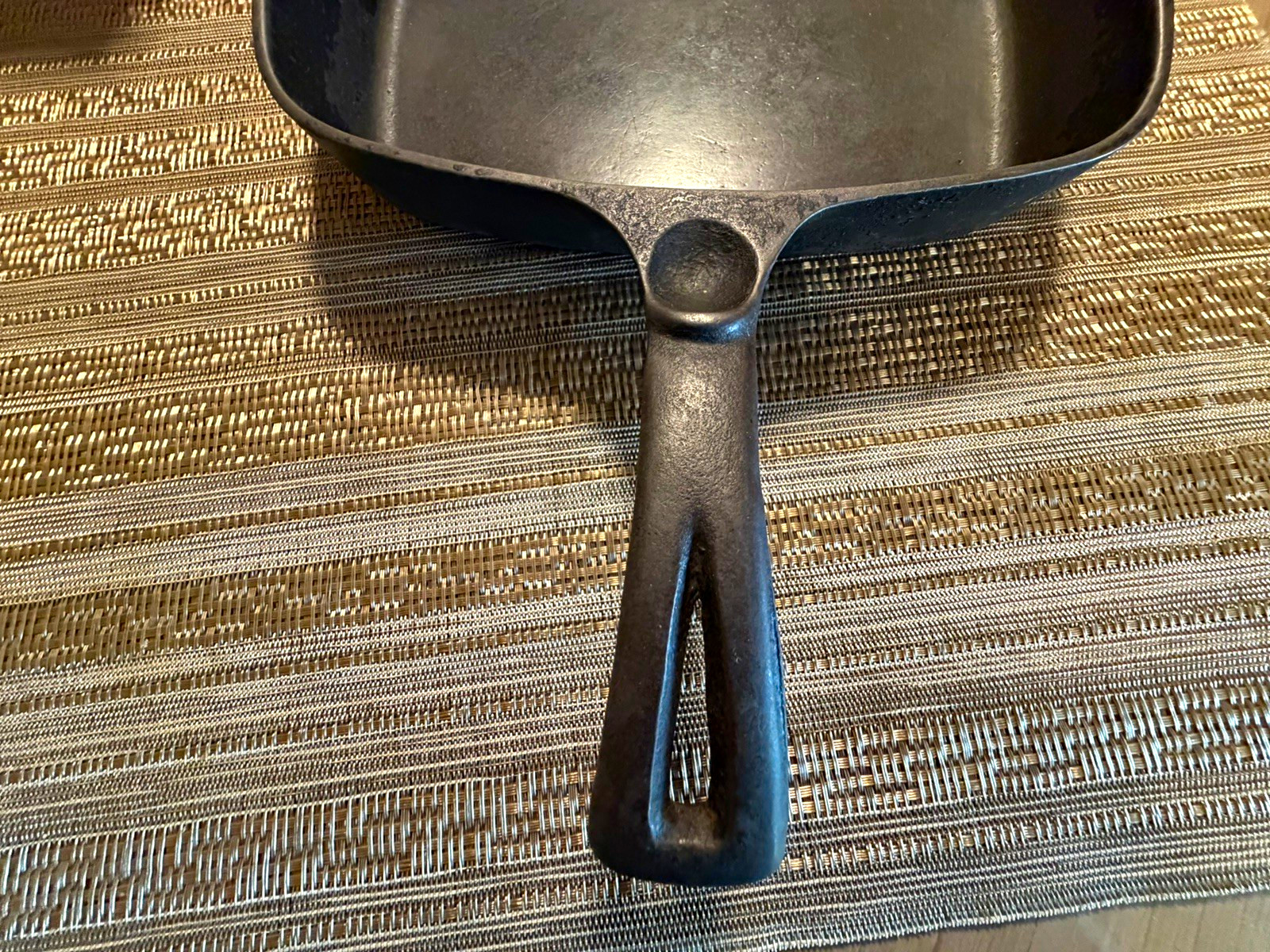 Vintage Wagner Ware Sidney -O- Cast Iron Square Skillet #1218 Unrestored As-Is⁠