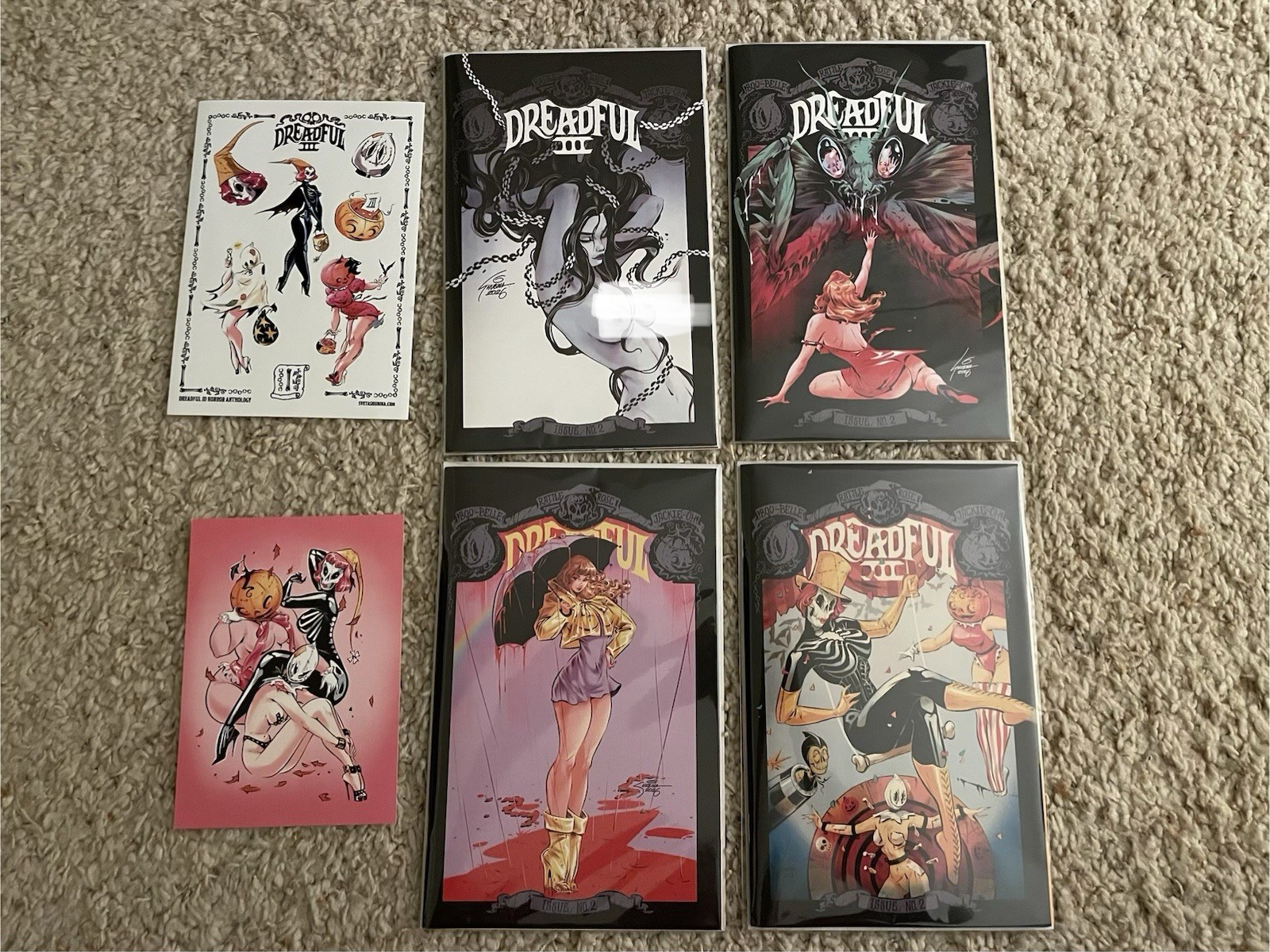 Dreadful III 2 Exclusive Kickstarter Sveta Shubina Opening Act Set Of 4 + Extras
