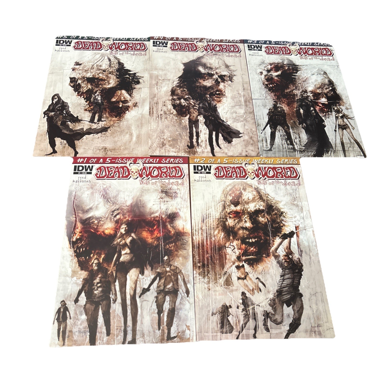 DEADWORLD War of the Dead (5) Issue SET #1 2 3 4 5 IDW World Zombie Comic
