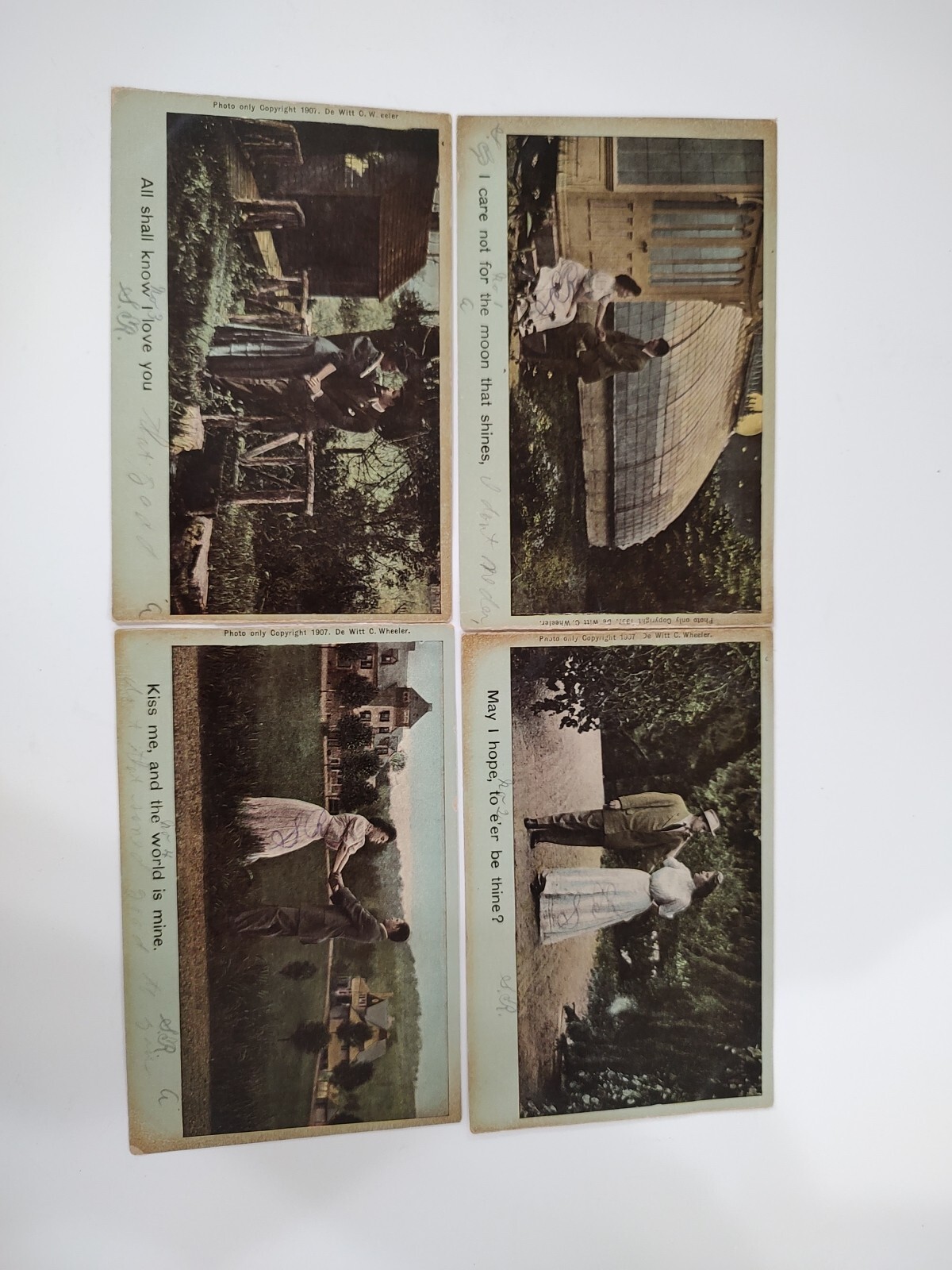 Postcard Vintage Illustrated Song 1806  1 - 4 (Not Postmarked) Copyright 1907