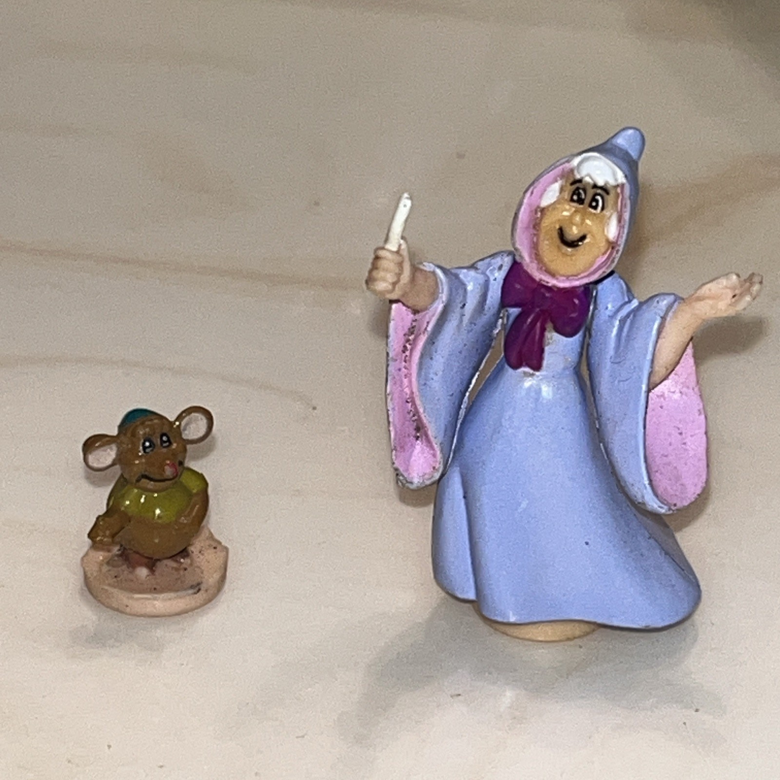 Disneys Cinderella Fairy God Mother Cinderella’s Mouse Vintage Poly Pocket Lot