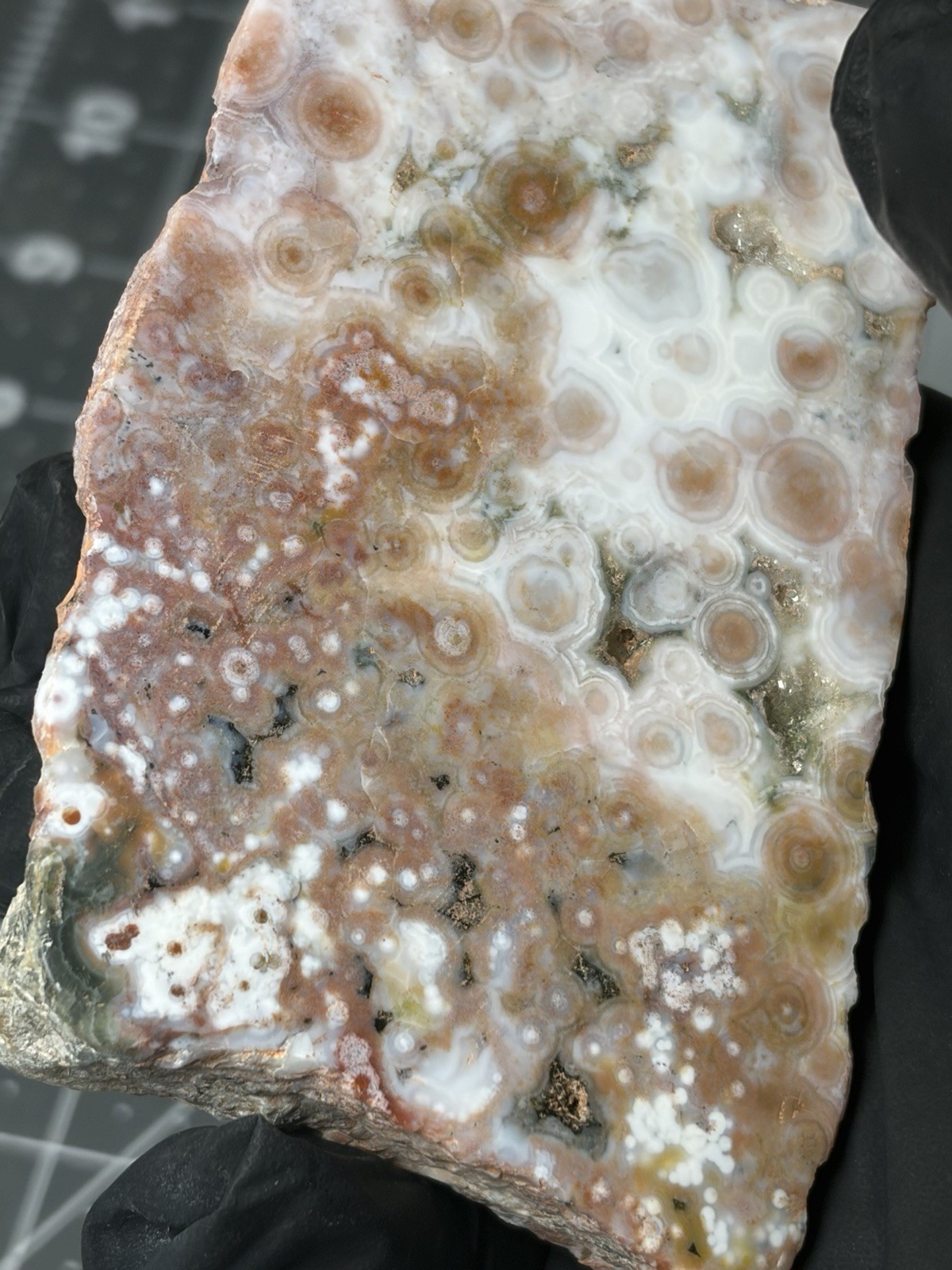 Beautiful Ocean Jasper Old Stock Pink Orbs Marovato Face Polished Stands Beautiful Ocean Jasper Old Stock Pink Orbs Marovato Face Polished Stands