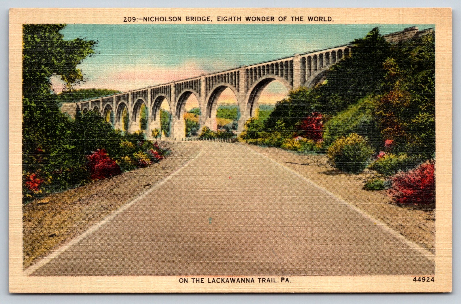 Nicholson Bridge, Lackawanna Trail, Pennsylvania PA Vintage Postcard F7 Nicholson Bridge, Lackawanna Trail, Pennsylvania PA Vintage Postcard F7