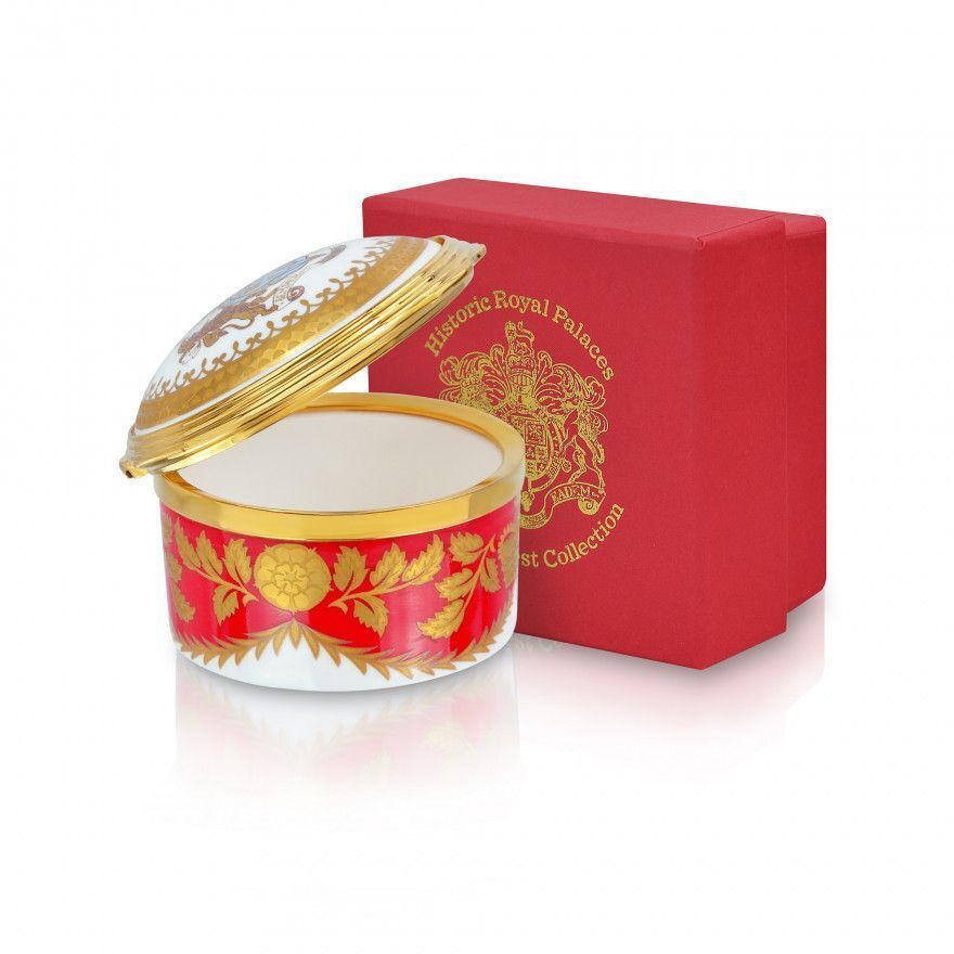 Historic Royal Palaces Pill Box Fine Bone China with 22 Carat Gold Perfect Gift