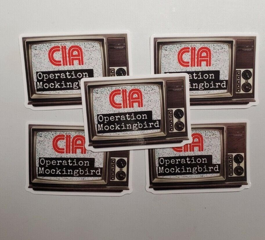 OPERATION MOCKINGBIRD CIA CNN stickers 5 pack LOT CNN SUCKS FAKE NEWS 