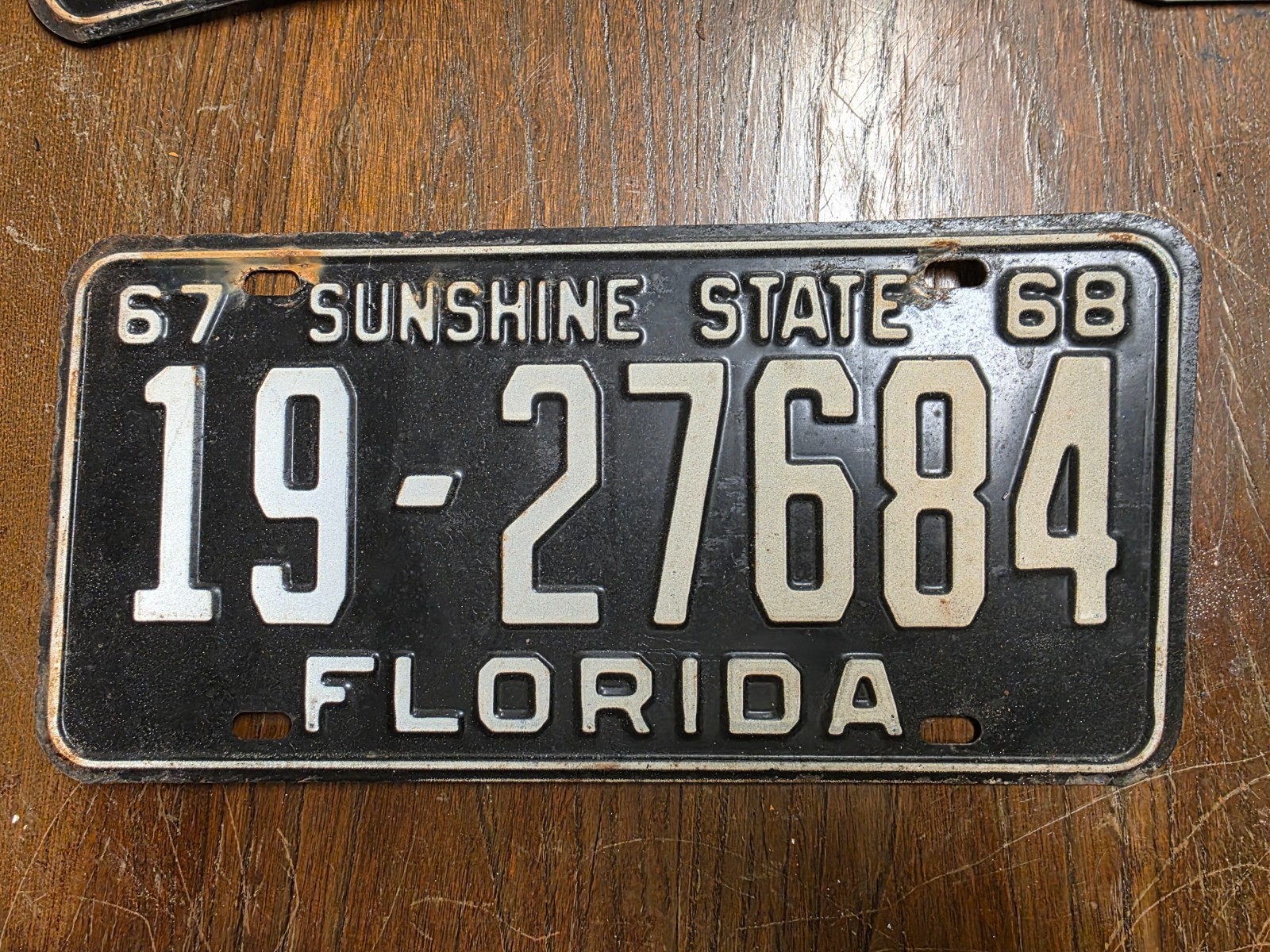 1967–1968 Florida vintage license plate 1967–1968 Florida vintage license plate