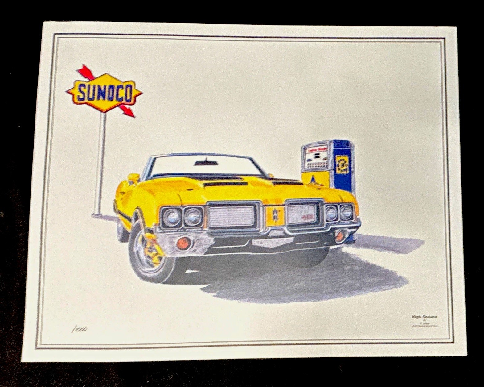Vintage Olds 442 Print Sunoco Gas Station Collectible Advertising Print 1000 