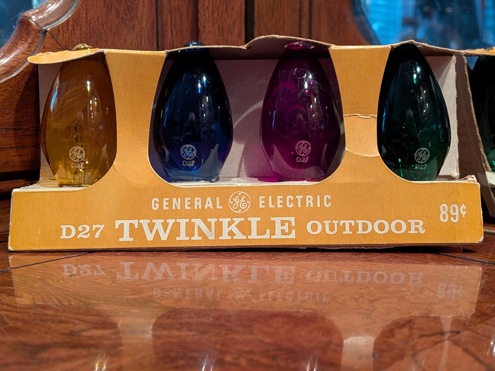 4 GE Vintage D27 Transparent Twinkle C-9 Multicolor Bulbs   All Tested Twinkling