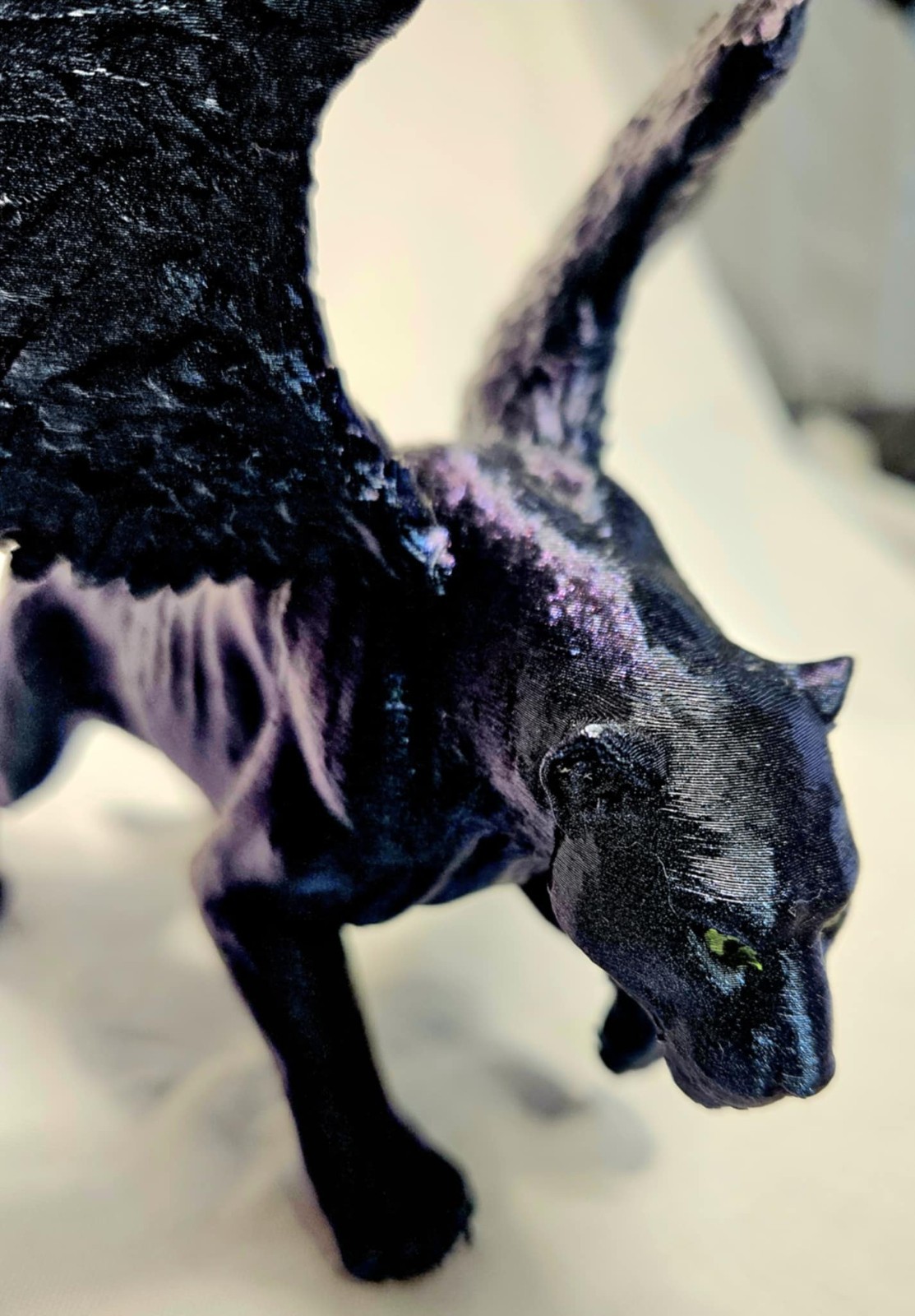 Black panther with wings Figurine