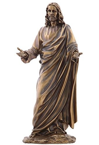 US 12.13 Inch Jesus (Son of God) with Open Arms Cold Cast Bronze Figurine