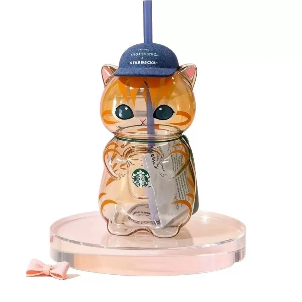 2026 New Starbucks Singapore x Mofusand 2026 Collection Cat Shaped Glass Cup
