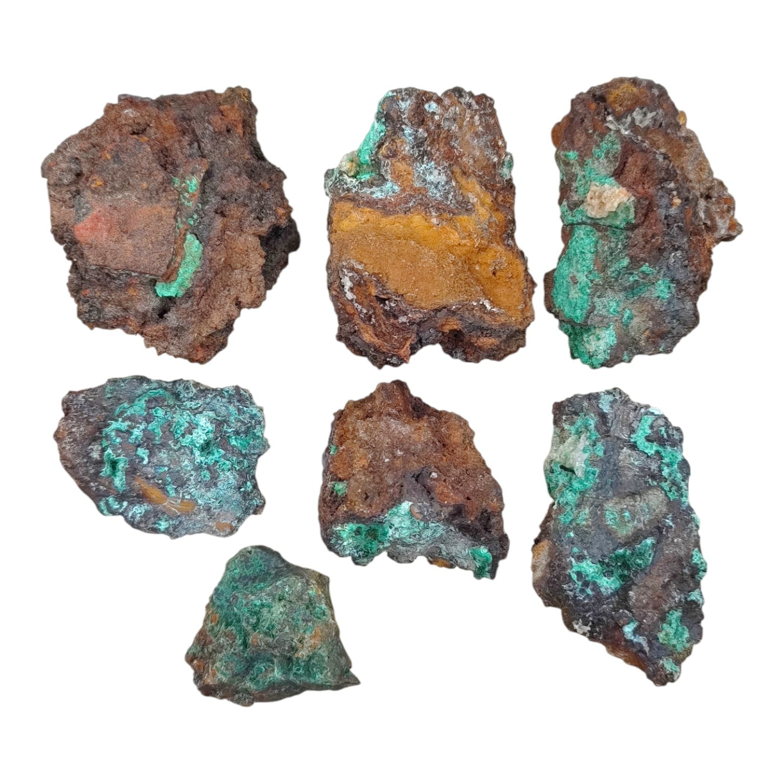 400g Brochantite & Atacamite 7 pcs Minerals - Ojuela Mine L172