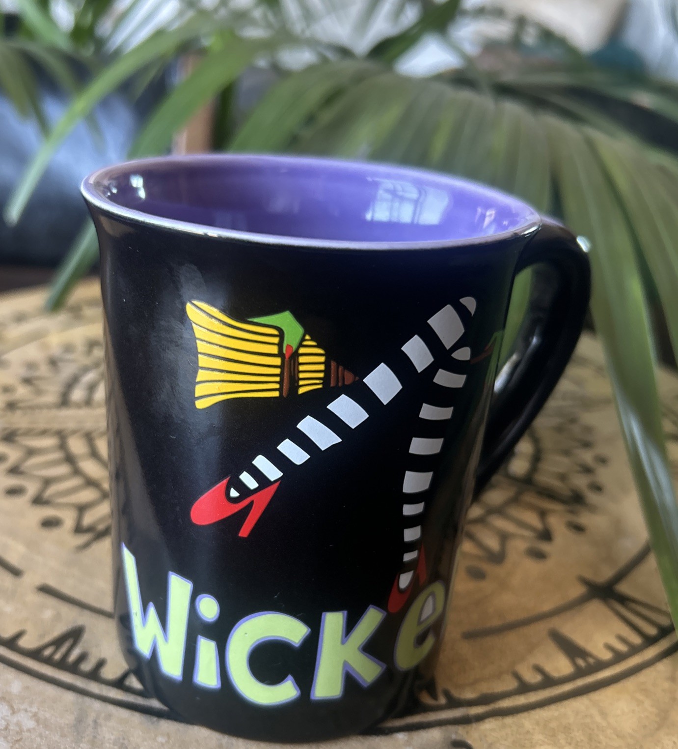 Hand Painted Black Wicked Mug, Lorrie Veasey Design, Our Name is Mud Brand Hand Painted Black Wicked Mug, Lorrie Veasey Design, Our Name is Mud Brand