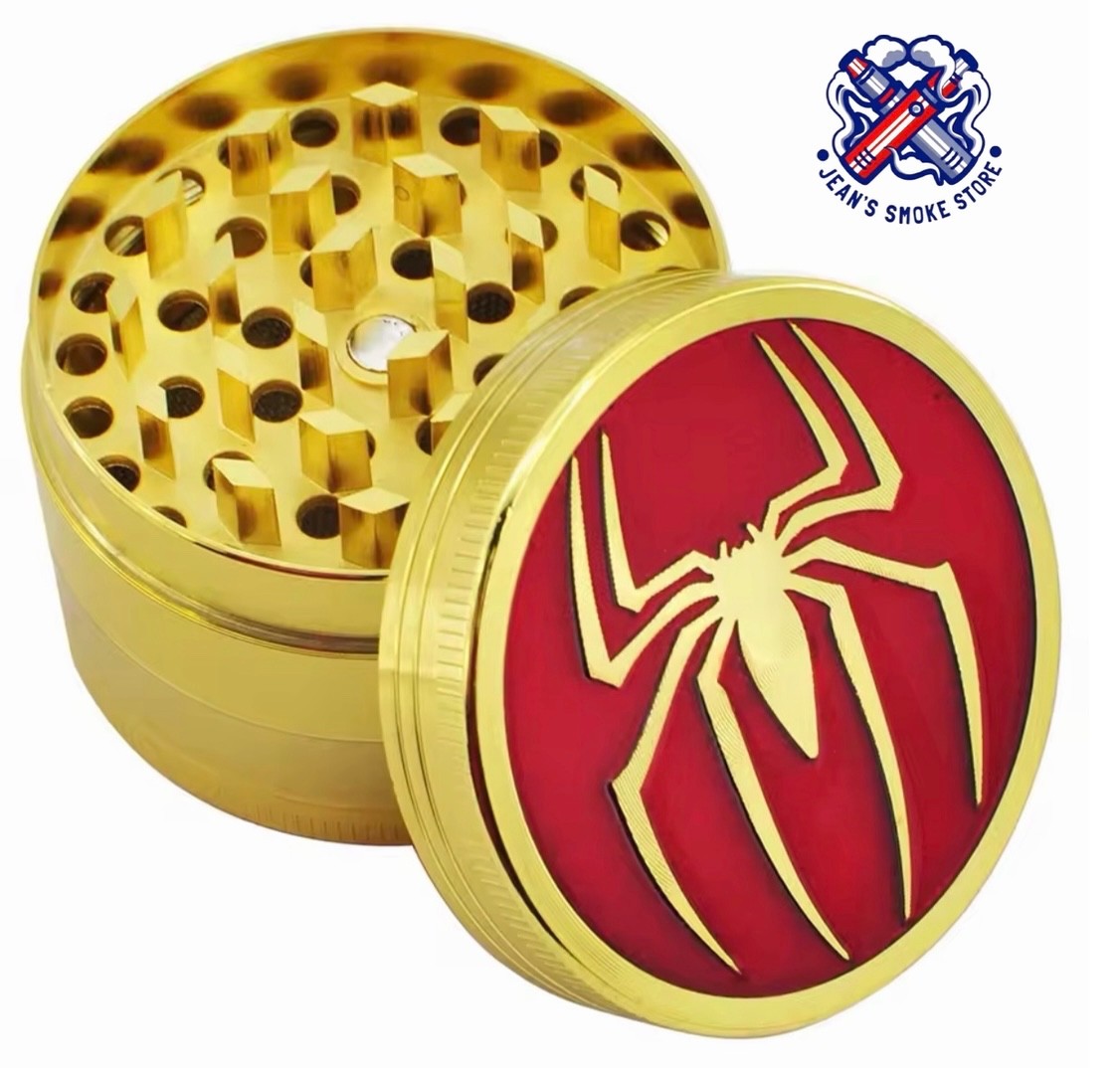 Metal Spiderman Herb Grinder - Raw Herbal SHREDDER 4 piece Marvel - Spider Man