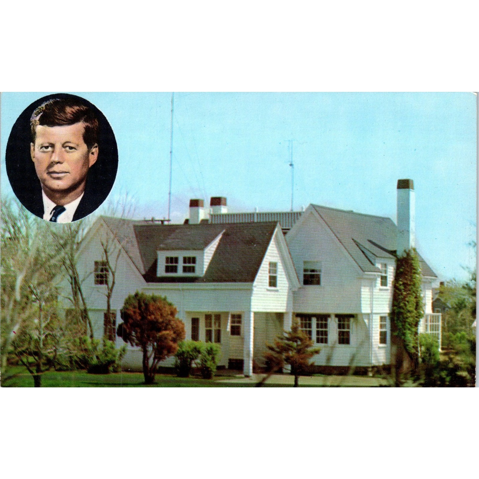 President John F. Kennedy\'s Summer Home JFK Vintage Postcard PC12
