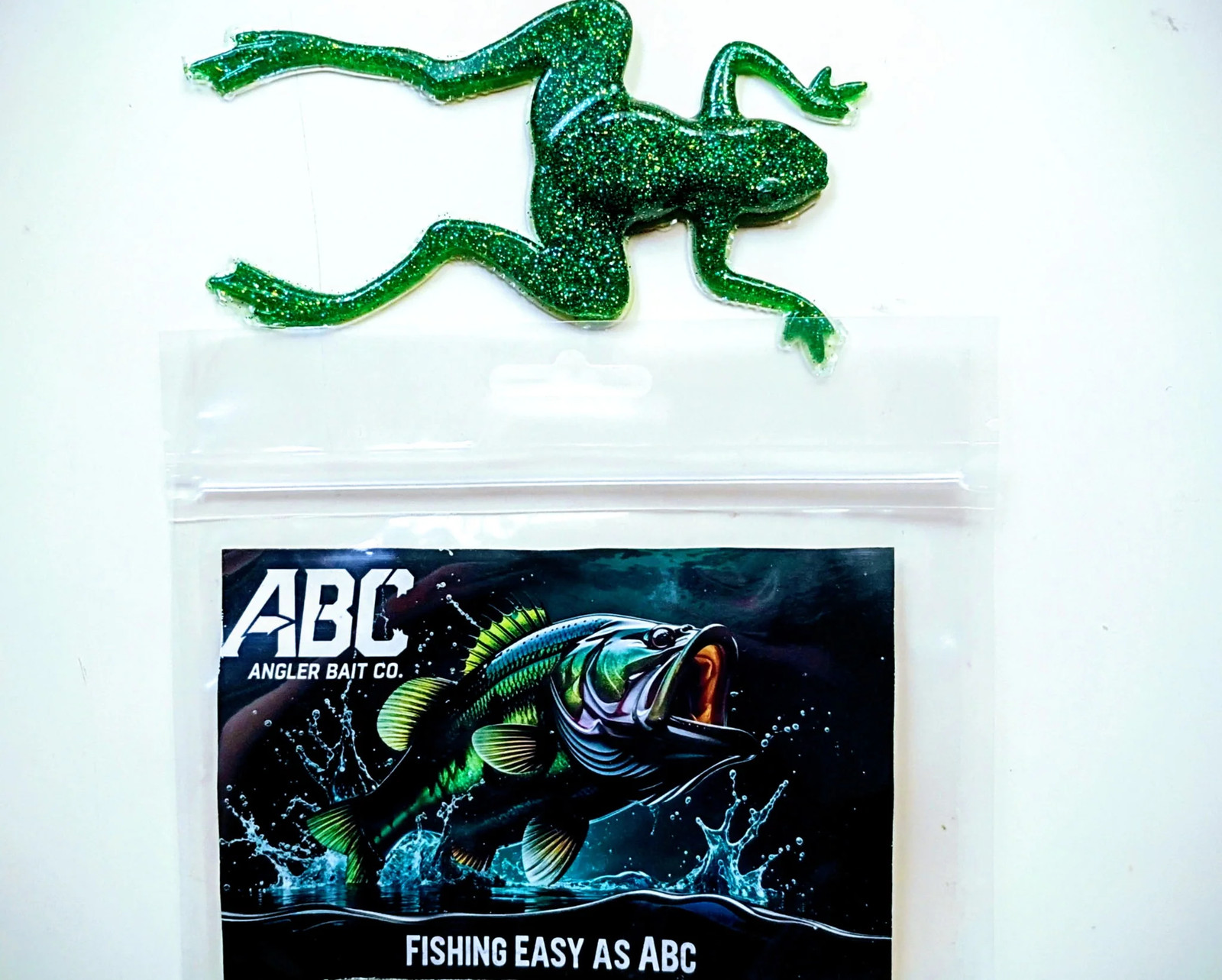 Angler Bait Co Soft Plastic Frog – 8 pack Realistic Action Frog Lure for Bass