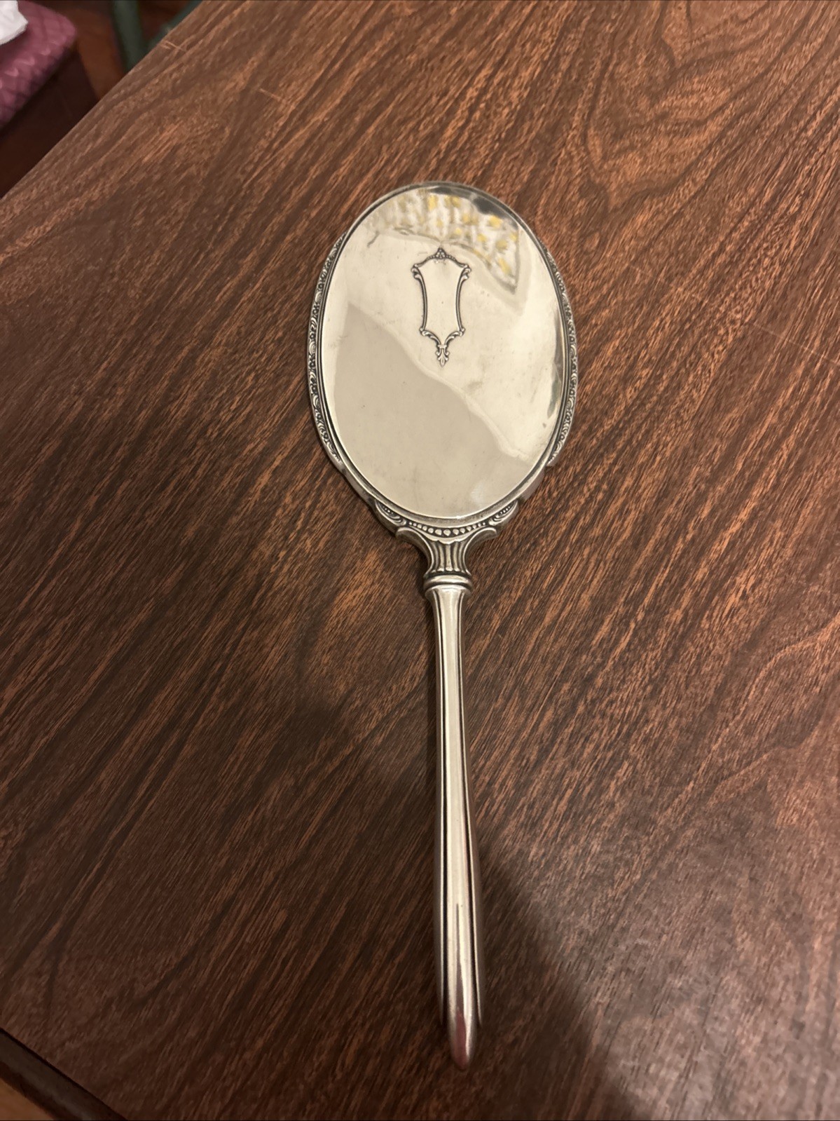 vintage sterling silver hand mirror