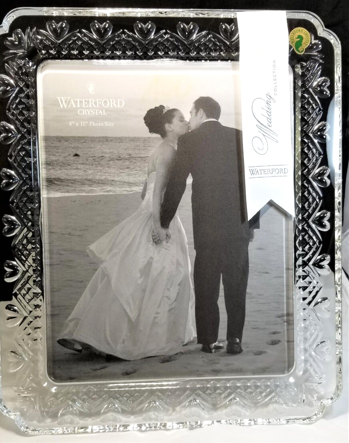 WATERFORD Crystal Wedding Heirloom 8 x 10 Frame Waterford Box w/tags # 139937