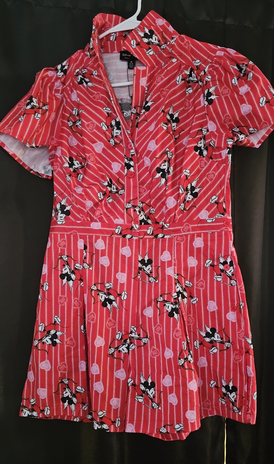 Disney Mickey & Friends by Unique Vintage Red Mickey Cotton Romper Size Medium Disney Mickey & Friends by Unique Vintage Red Mickey Cotton Romper Size Medium