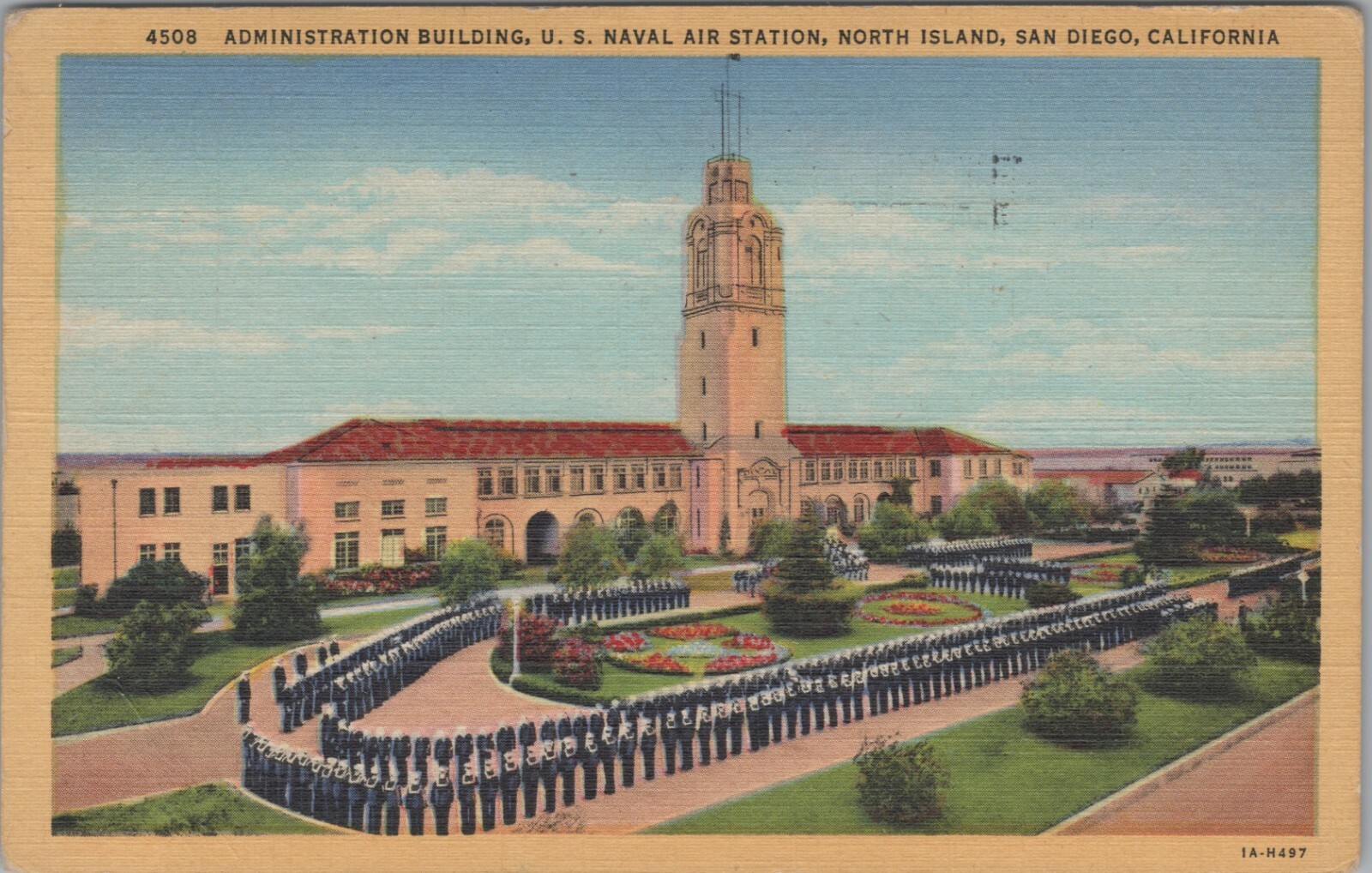 c1930s US Naval Air Station North Island San Diego California Admin linen E599