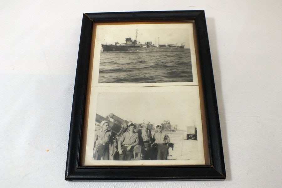 Vtg 1945 USS YMS 295 Mine Sweeper WWll Majuro Atoll Gilbert Island Saipan Photo