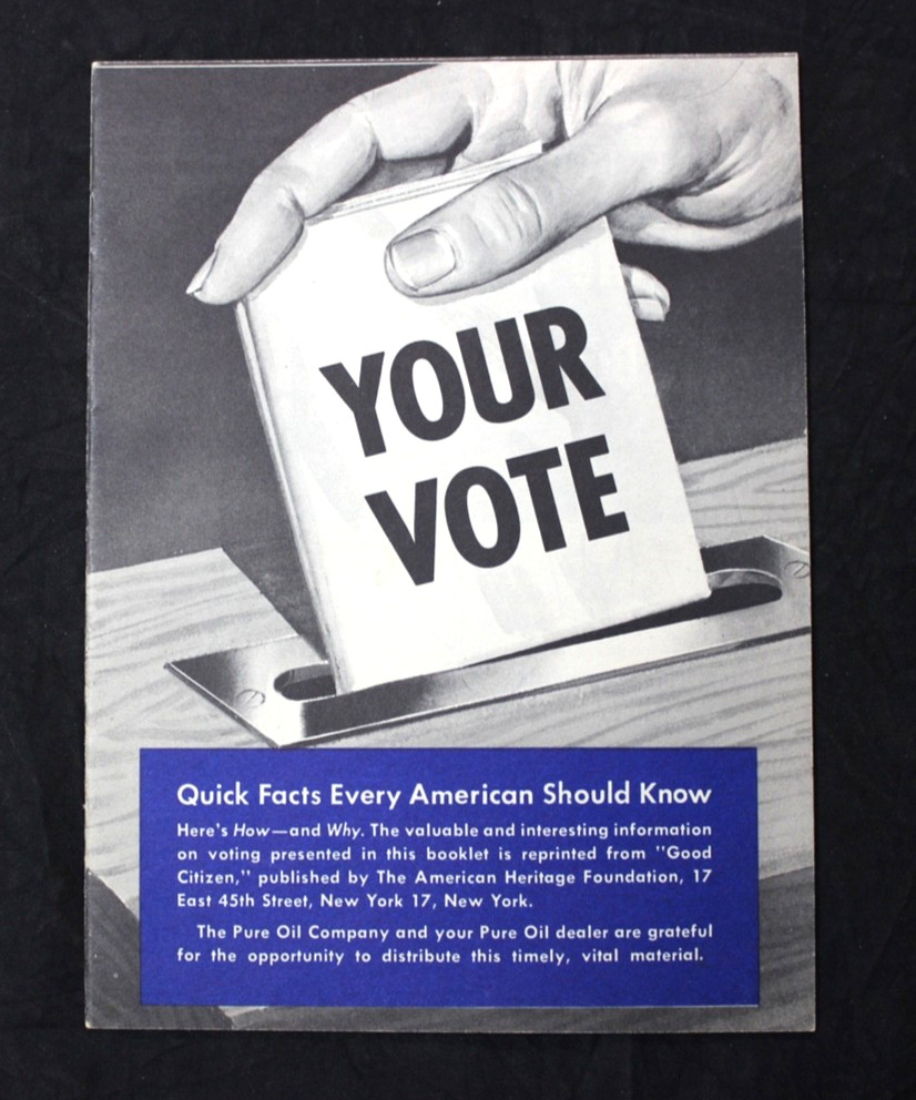 VINTAGE 1952 PRESIDENTIAL ELECTION VINTAGE 1952 PRESIDENTIAL ELECTION