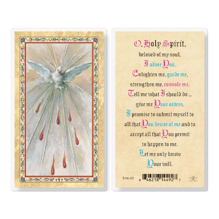 O Holy Spirit....- Laminated  Holy Card 106-651