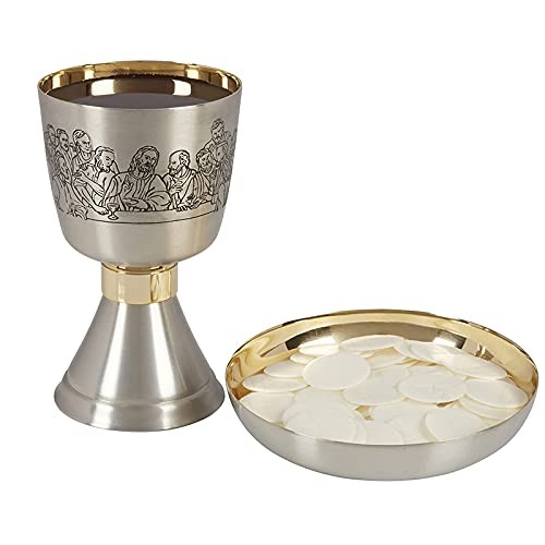 Last Supper Sudbury Brass Etched Chalice and Bowl Paten Set 4 Inch x 7 Inch Last Supper Sudbury Brass Etched Chalice and Bowl Paten Set 4 Inch x 7 Inch