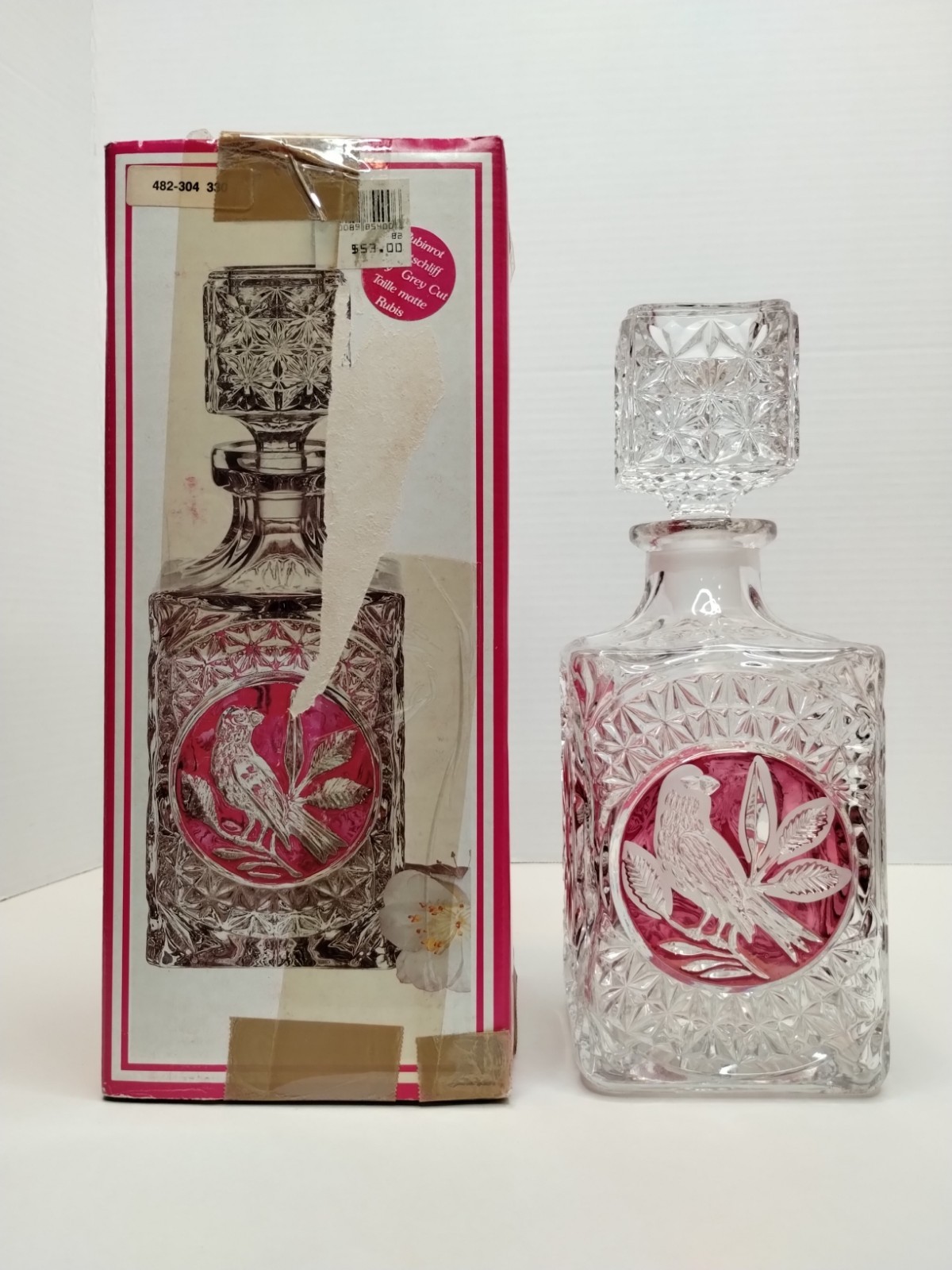 Vintage Hofbauer Collection The Ruby Byrdes Lead Crystal 10\