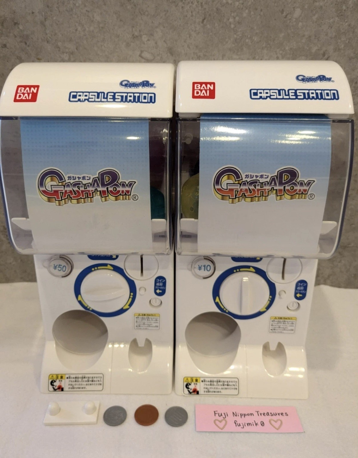 BANDAI Official Gashapon Machine Capsule Station Half-size Gacha Gacha set of 2