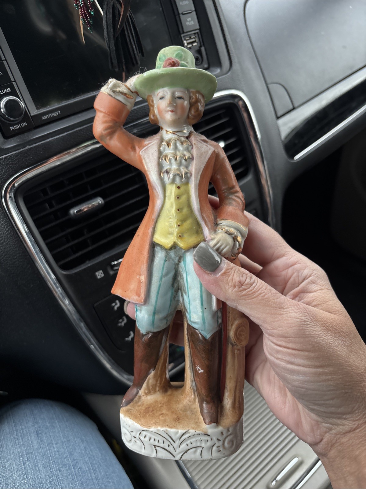 Vintage Hand-Painted Porcelain Colonial Gentleman Figurine -